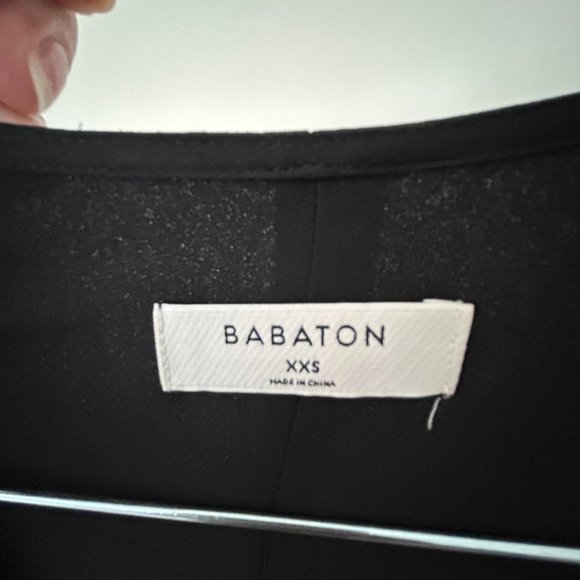 COPY - Aritizia Babaton Optima black wrap dress size large long sleeve XXS - Picture 2 of 6